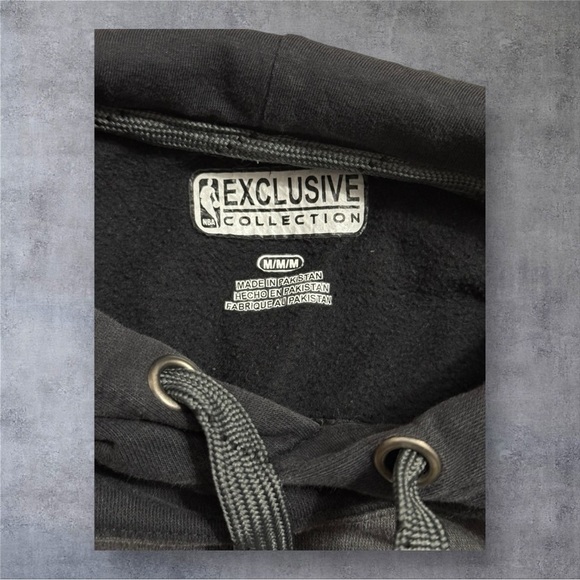 Men's Chicago Bulls Majestic Charcoal/Black Double Minor Pullover Hoodie - Sz M - Picture 5 of 5